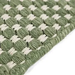 Tapete de lã - Ovelia (verde/branco)