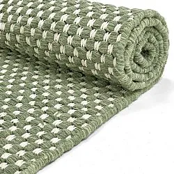 Tapete de lã - Ovelia (verde/branco)