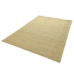 Tapete de lã - Ovelia (amarelo/branco)