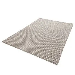 Tapete de lã - Ovelia (taupe/branco)