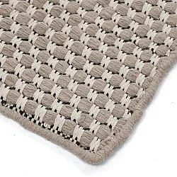 Tapete de lã - Ovelia (taupe/branco)