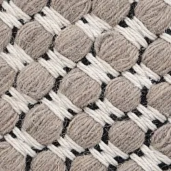 Tapete de lã - Ovelia (taupe/branco)