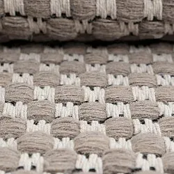 Tapete de lã - Ovelia (taupe/branco)