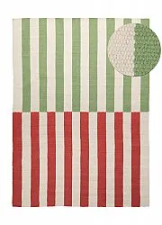 Tapete de lã - Peniche (creme/verde/vermelho)