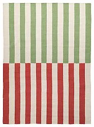 Tapete de lã - Peniche (creme/verde/vermelho)