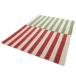 Tapete de lã - Peniche (creme/verde/vermelho)