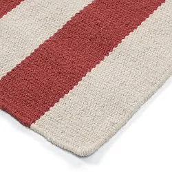 Tapete de lã - Peniche (creme/verde/vermelho)