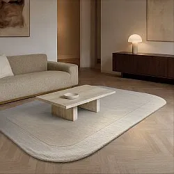 Tapete de lã - Puri Hand Tufted Wool Premium (creme/branco)