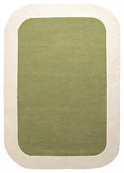 Tapete de lã - Puri Hand Tufted Wool Premium (verde/creme)