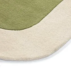 Tapete de lã - Puri Hand Tufted Wool Premium (verde/creme)