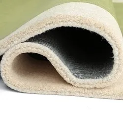 Tapete de lã - Puri Hand Tufted Wool Premium (verde/creme)