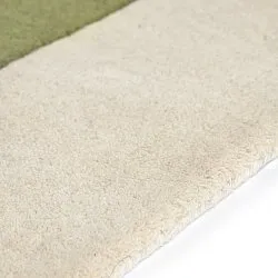 Tapete de lã - Puri Hand Tufted Wool Premium (verde/creme)