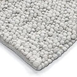 Tapete de lã - Sala Irregular Wool Bubble (mescla cinza claro)