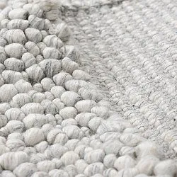 Tapete de lã - Sala Irregular Wool Bubble (mescla cinza claro)