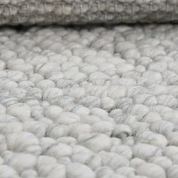Tapete de lã - Sala Irregular Wool Bubble (mescla cinza claro)
