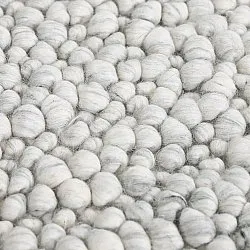 Tapete de lã - Sala Irregular Wool Bubble (mescla cinza claro)