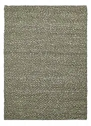 Tapete de lã - Sala Irregular Wool Bubble (verde musgo/mescla branca)