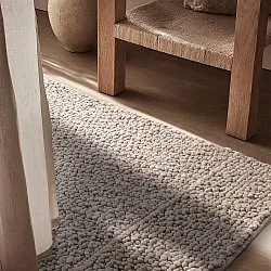 Tapete de lã - Sala Irregular Wool Bubble (taupe/branco mescla)