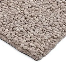 Tapete de lã - Sala Irregular Wool Bubble (taupe/branco mescla)