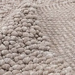 Tapete de lã - Sala Irregular Wool Bubble (taupe/branco mescla)