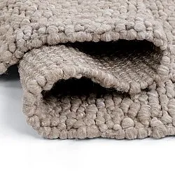 Tapete de lã - Sala Irregular Wool Bubble (taupe/branco mescla)
