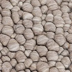 Tapete de lã - Sala Irregular Wool Bubble (taupe/branco mescla)