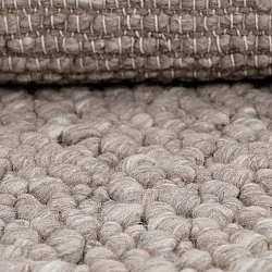 Tapete de lã - Sala Irregular Wool Bubble (taupe/branco mescla)