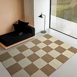Tapete de lã - Scacco (marrom/bege)
