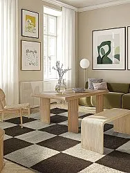 Tapete de lã - Scacco (preto/bege)