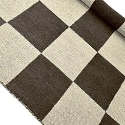 Tapete de lã - Scacco (preto/bege)