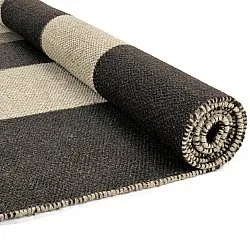 Tapete de lã - Scacco (preto/bege)