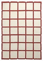 Tapete de lã - Syl Hand Tufted Wool Premium (vermelho/branco)