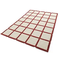 Tapete de lã - Syl Hand Tufted Wool Premium (vermelho/branco)