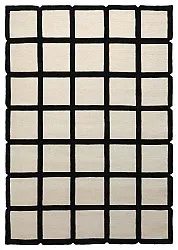 Tapete de lã - Syl Hand Tufted Wool Premium (preto/branco)