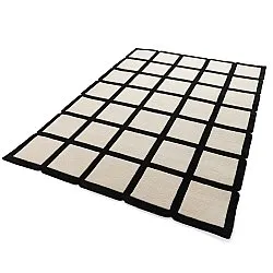 Tapete de lã - Syl Hand Tufted Wool Premium (preto/branco)