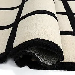Tapete de lã - Syl Hand Tufted Wool Premium (preto/branco)