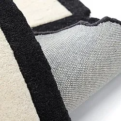 Tapete de lã - Syl Hand Tufted Wool Premium (preto/branco)