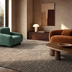 Tapete de lã - Talvia Braided Wool (marrom/bege)