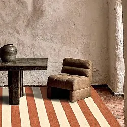 Tapete de lã - Torquay (canela/branco)