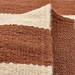 Tapete de lã - Torquay (canela/branco)