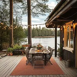 Tapete para interior e exterior - Arlo (laranja)