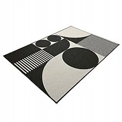 Tapete para interior e exterior - Aurora (preto/branco)