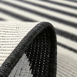 Tapete para interior e exterior - Aurora (preto/branco)