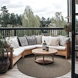 Tapete redondo - Indoor/Outdoor Bennett (bege)