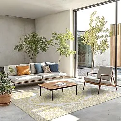 Tapete para interior e exterior - Boyd (amarelo)