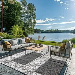 Tapete para interior e exterior - Harstad (marrom)