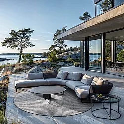 Tapete redondo - Bergen (prata)