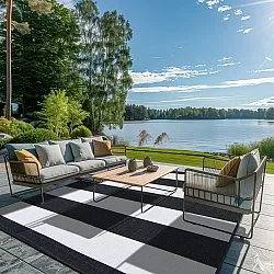 Tapete para interior e exterior - Santana (preto)