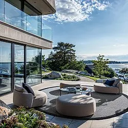 Tapete redondo - Sortelha (preto)