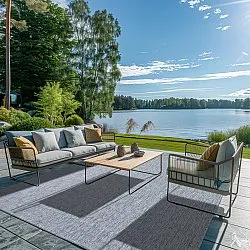 Tapete para interior e exterior - Monsanto (cinza)